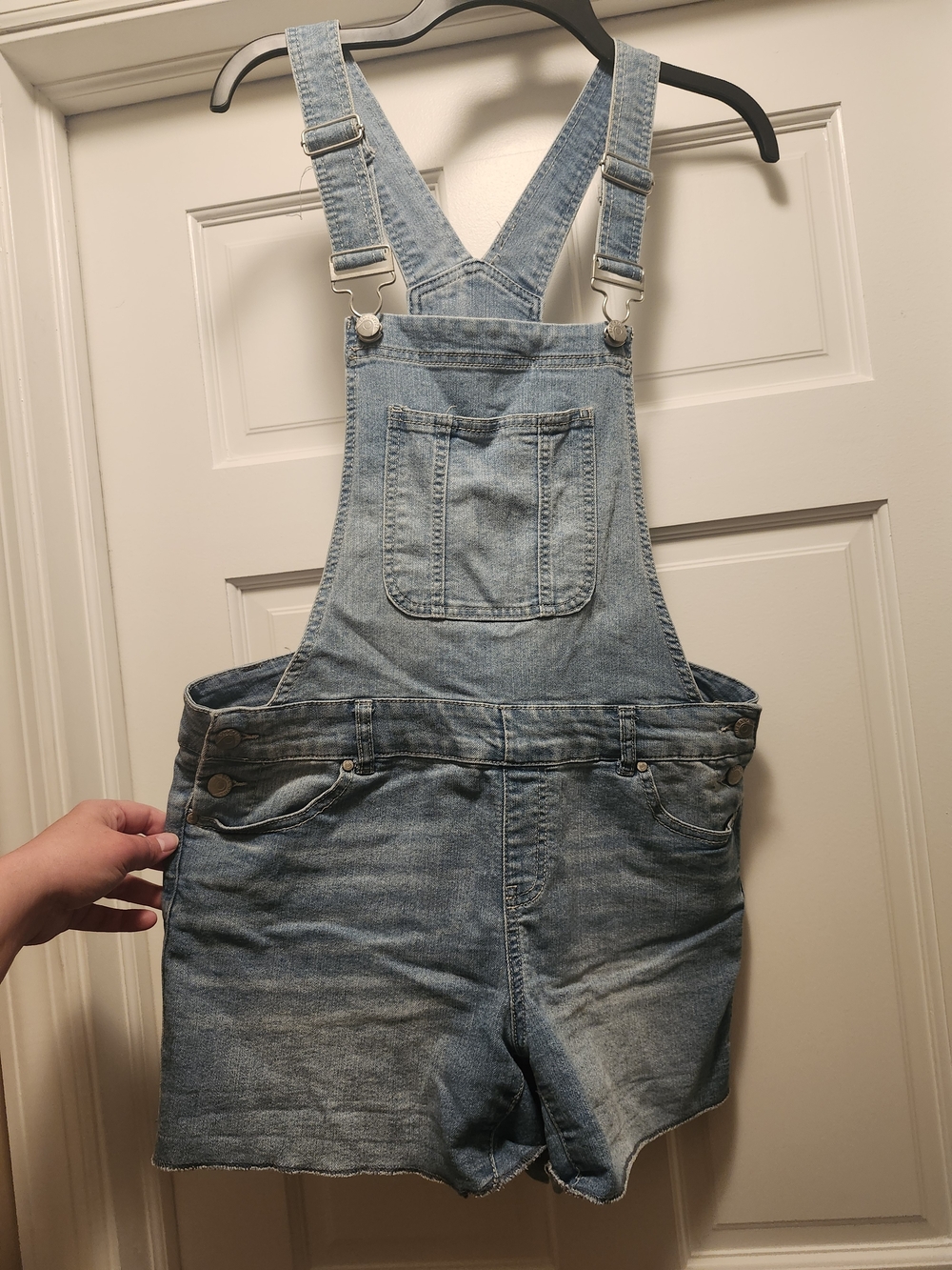 Blue Spice Light Wash Denim Short Overalls